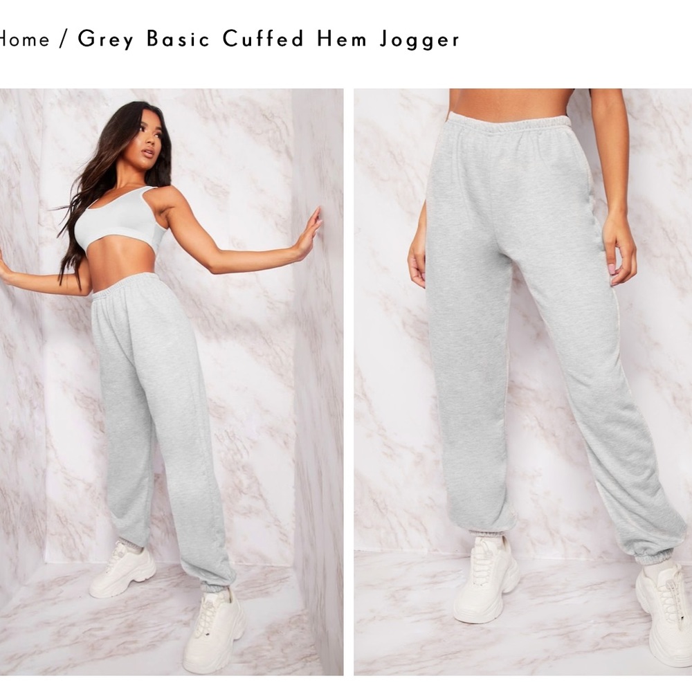 Pretty Little Thing grey joggers